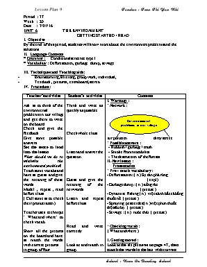 Giáo án môn Tiếng Anh Lớp 10 - Trần Thị Yến N