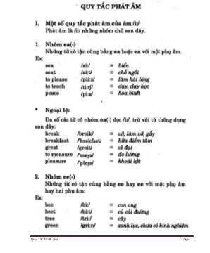 Tài liệu môn Tiếng Anh Lớp 9 - Quy tắc phát trọng âm