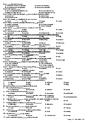 Tổng hợp bài tập môn Tiếng Anh Lớp 11 năm học 2015-2016