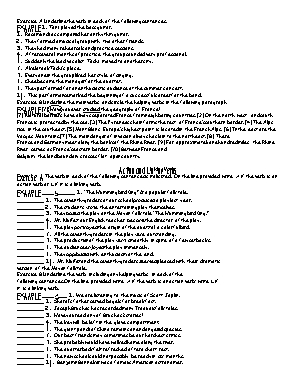 Bài tập môn Tiếng Anh: Action and linking verbs