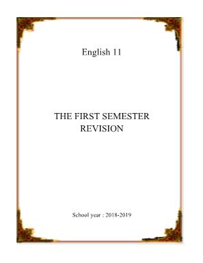 Đề cương ôn tập học kì 1 môn Tiếng Anh Lớp 11 - Năm học 2018-2019