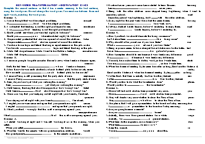 Key-Word transformation - Destination C1-C2