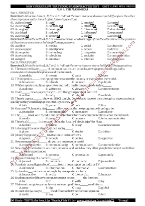 New curriculum textbook-Based practice test -