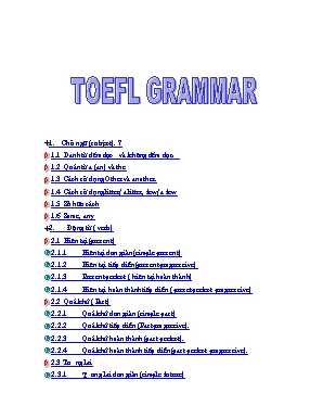 Ngữ pháp ôn thi TOEFL