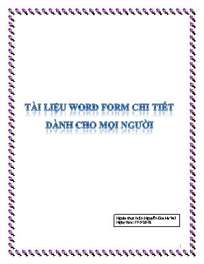 Tài liệu word form chi tiết dành cho mọi người