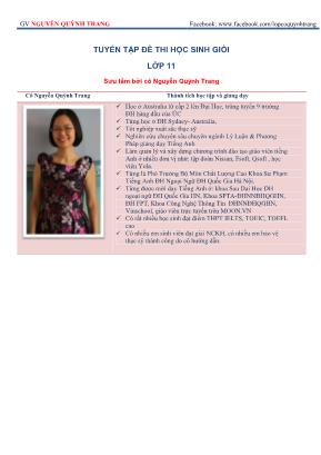 Tuyển tập đề thi học sinh giỏi môn Tiếng Anh Lớp 11 - Nguyễn Quỳnh Trang