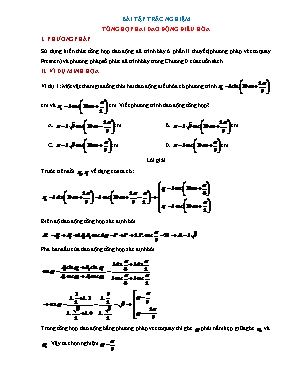 Bài tập trắc nghiệm Vật lý 12: Tổng hợp hai dao động điều hòa (Có lời giải)
