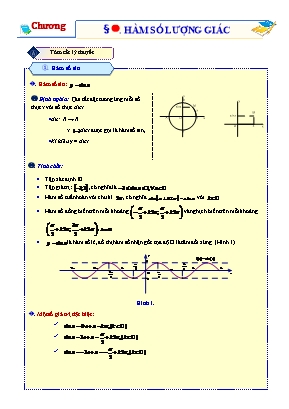 Lý thuyết và bài tập trắc nghiệm Toán 11 - Bài: Hàm số lượng giác (Có lời giải)