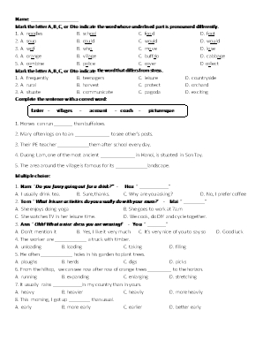 Đề thi giữa kì môn Tiếng Anh Lớp 8 (Global Su