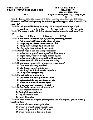 2 Đề kiểm tra học kì I Giáo dục công dân 7 - 