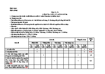 2 Đề kiểm tra học kì I Khoa học tự nhiên 6 - 