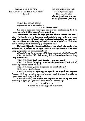 2 Đề kiểm tra học kì I môn Ngữ Văn 9 - Năm học 2022-2023 - Trường PTDTBT THCS Nậm Môn (Có đáp án + Ma trận) 2 Đề kiểm tra học kì I môn Ngữ Văn 9 - Năm học 2022-2023 - Trường PTDTBT THCS Nậm Môn (Có đáp án + Ma trận)