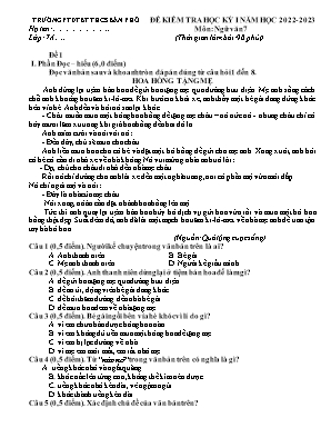 2 Đề kiểm tra học kì I Ngữ Văn 7 - Năm học 2022-2023 - Trường PTDTBT THCS Bản Phố (Có đáp án + Ma trận) 2 Đề kiểm tra học kì I Ngữ Văn 7 - Năm học 2022-2023 - Trường PTDTBT THCS Bản Phố (Có đáp án + Ma trận)