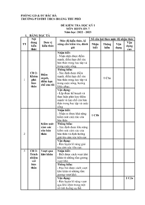 2 Đề kiểm tra học kỳ I Hoạt động trải nghiệm 