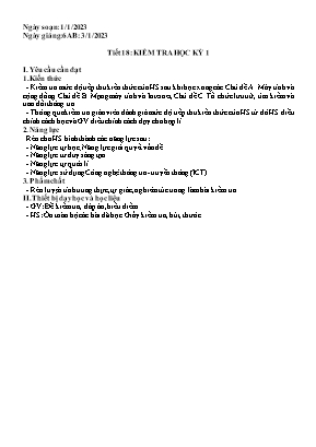 2 Đề kiểm tra học kỳ I Tin học 6 - Năm học 20