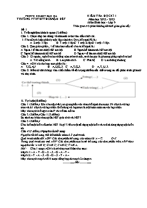 Đề kiểm tra chất lượng học kỳ I Sinh học 9 - Đề 1 - Năm học 2022-2023 - Trường PTDTBT THCS Nậm Đét (Có đáp án + Ma trận)