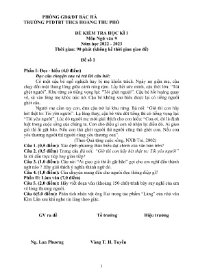 Đề kiểm tra học kì I Ngữ Văn 9 - Đề 1 - Năm học 2022-2023 - Trường PTDTBT THCS Hoàng Thu Phố (Có đáp án) Đề kiểm tra học kì I Ngữ Văn 9 - Đề 1 - Năm học 2022-2023 - Trường PTDTBT THCS Hoàng Thu Phố (Có đáp án)